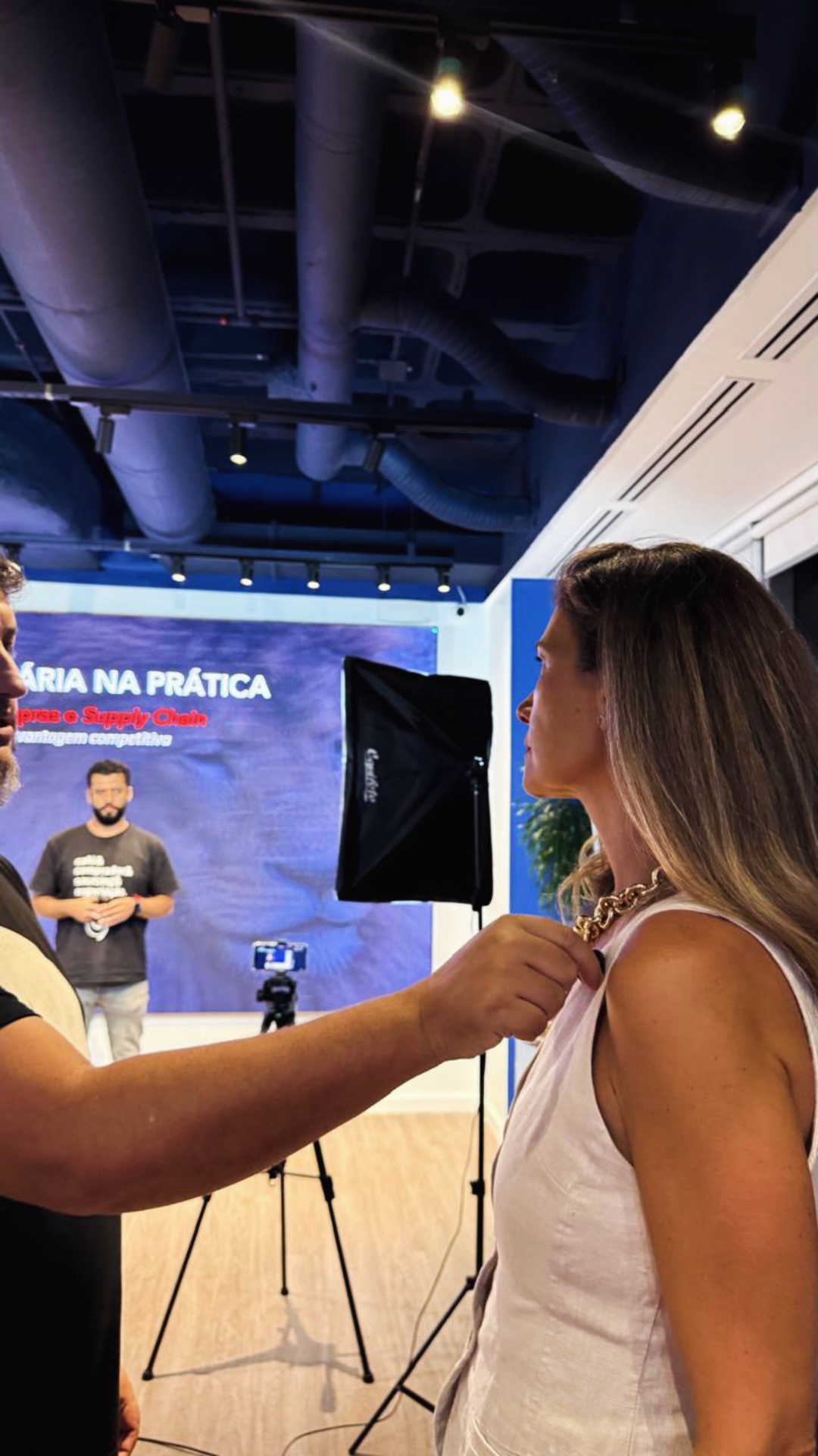 Bastidores de gravação em estúdio